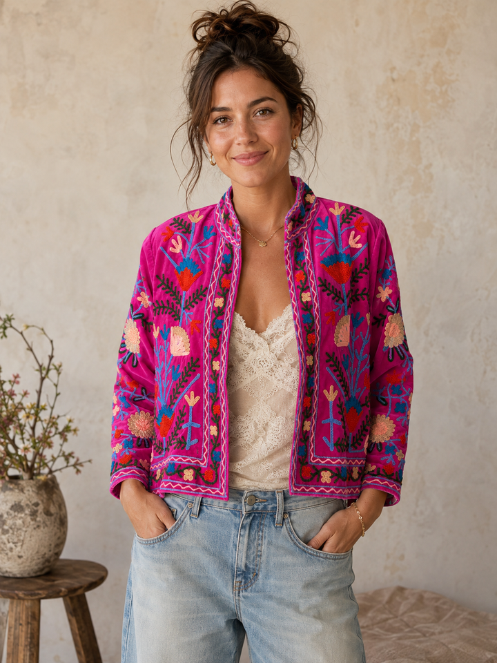 Warm Love Velvet Jacket - Blush