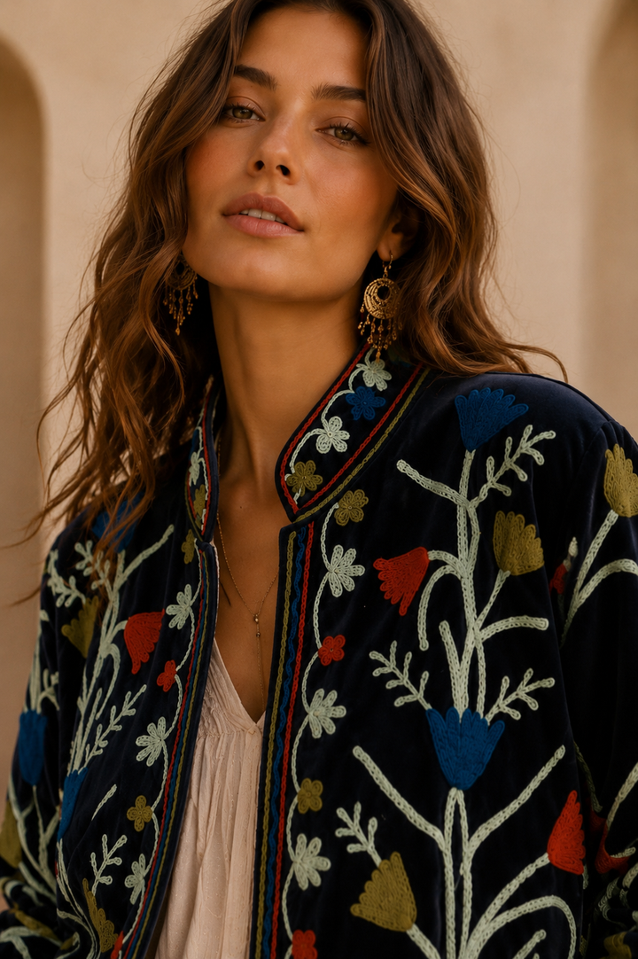 Warm Love velvet jacket - Midnight