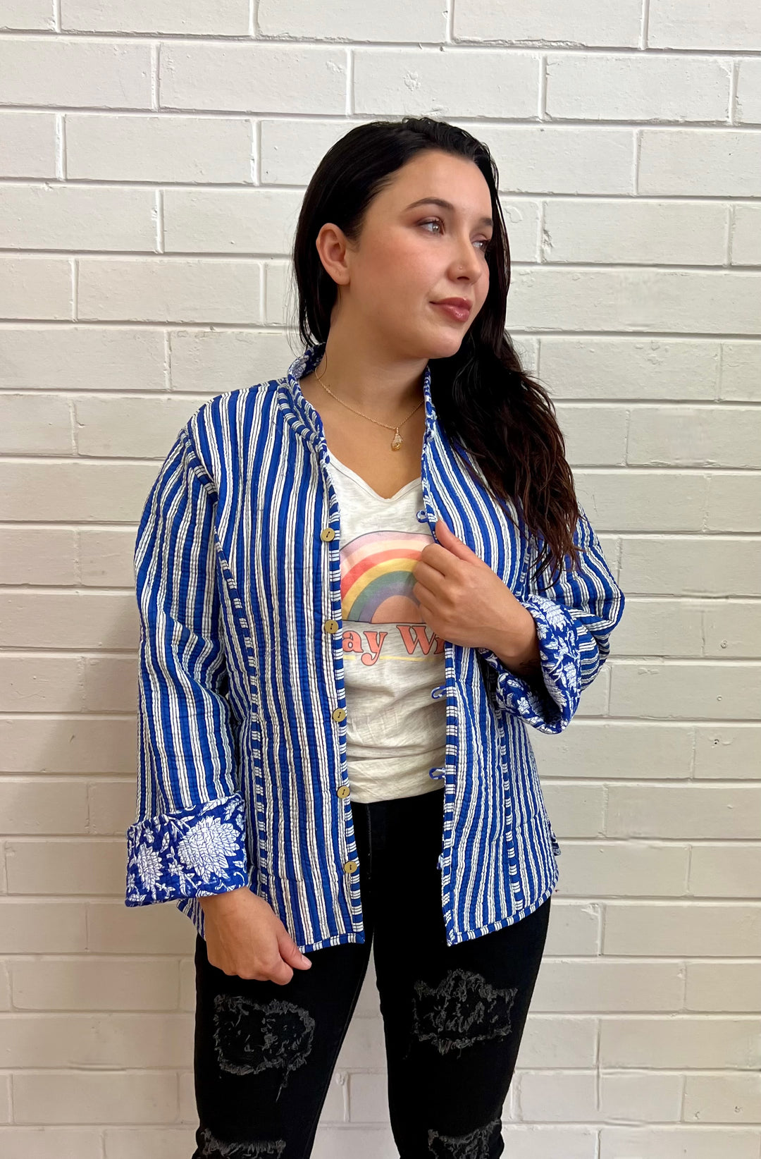 Violet reversible jacket ~ Navy