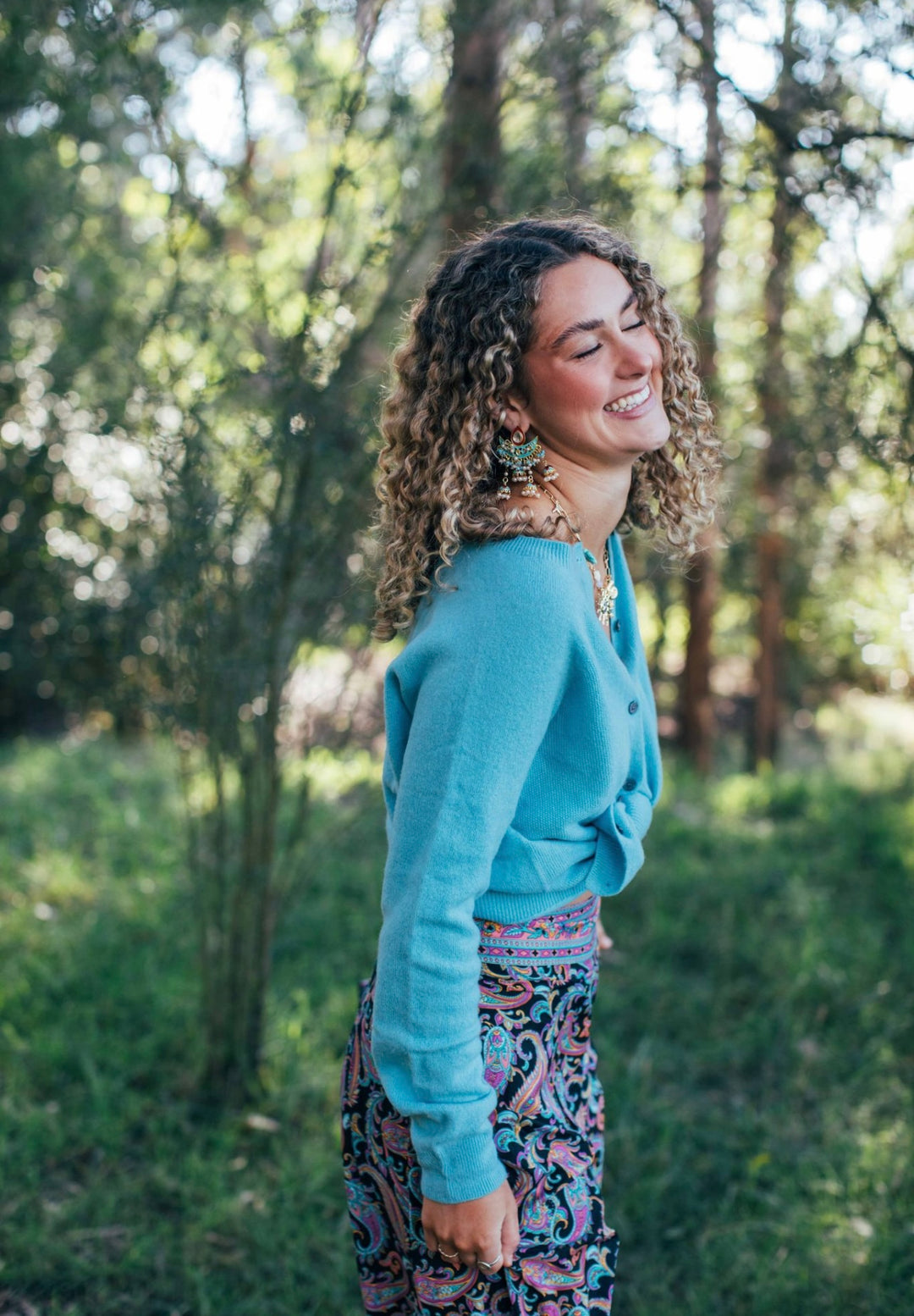 Woolly Cardi ~ teal