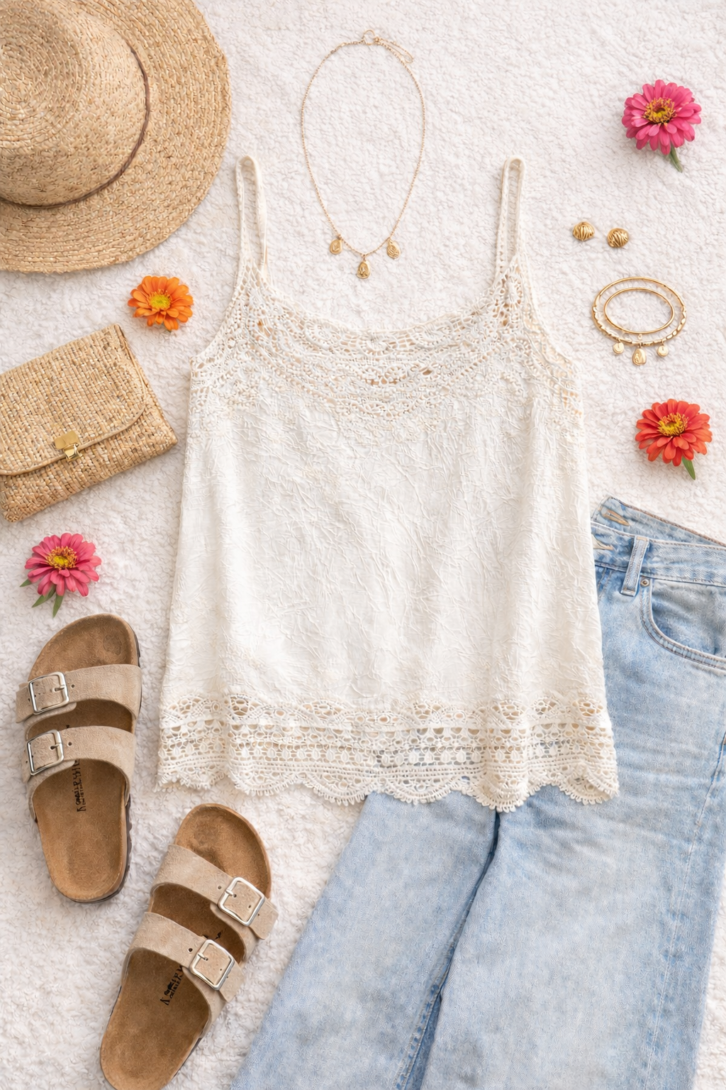 Blue bird cami ~ Vanilla