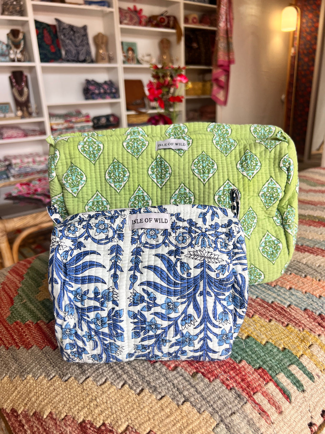 Sunshine Tote mini - Blue and white