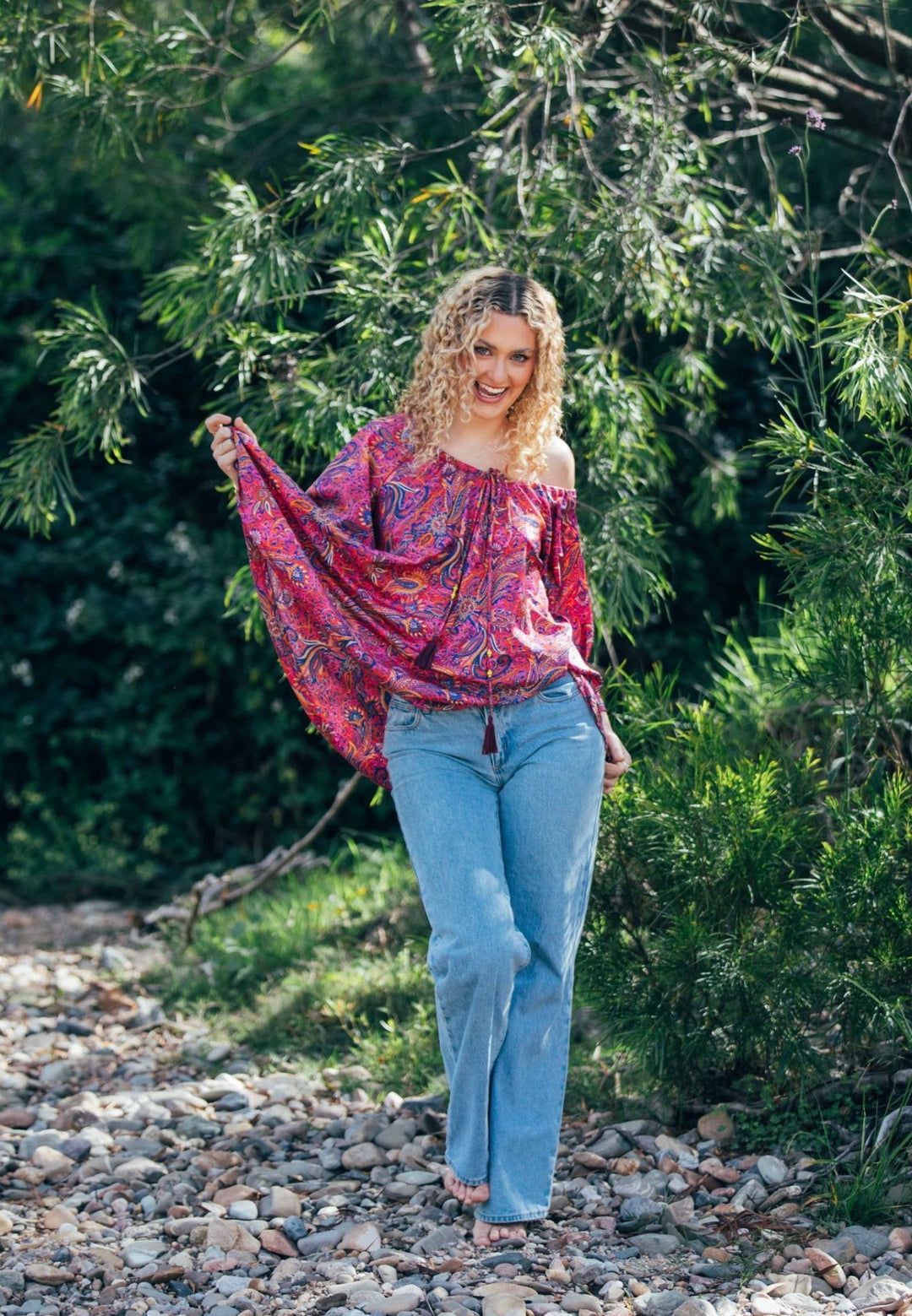 Sunflower Top ~ Fuchsia Pink