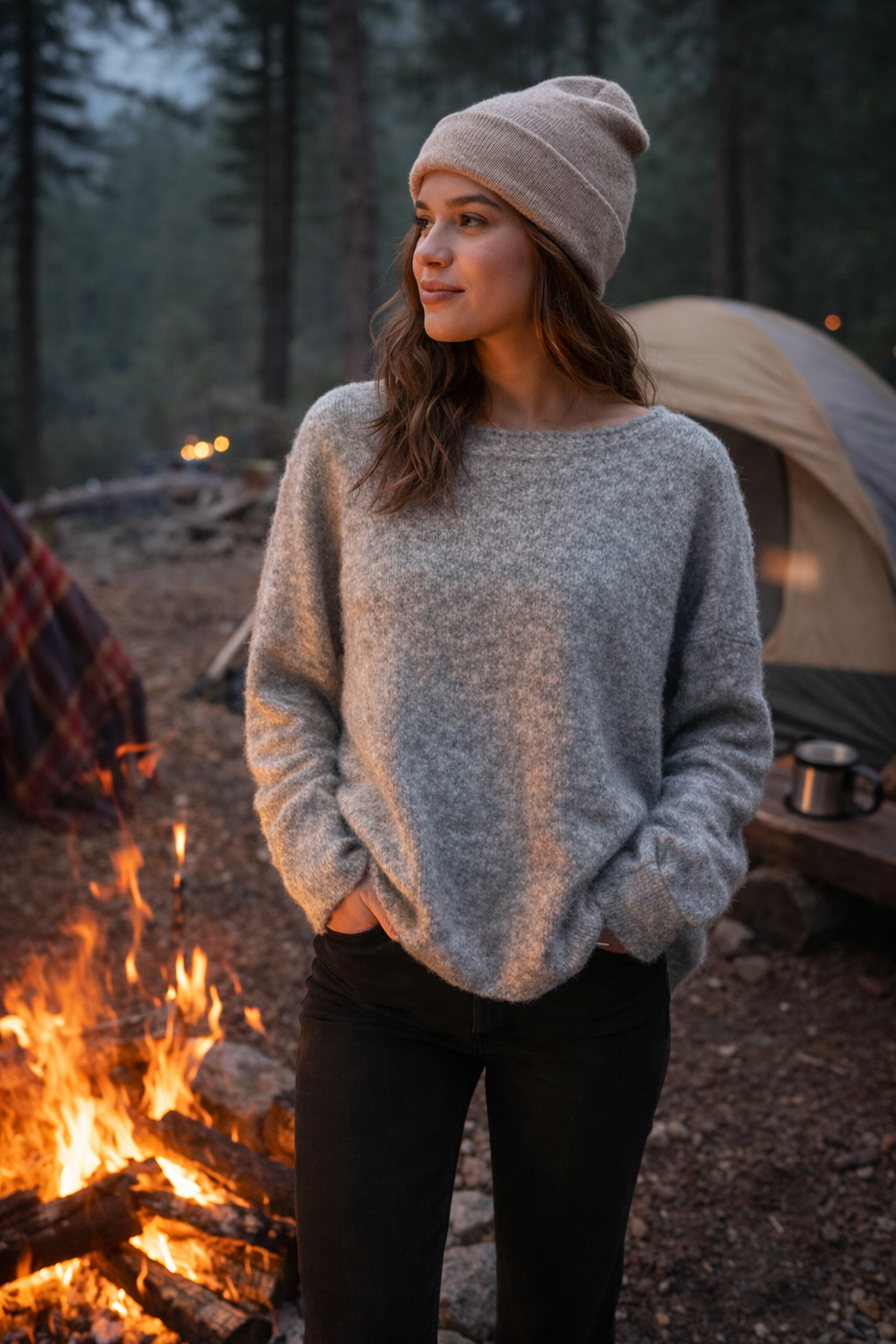 Fireside knit ~ Grey