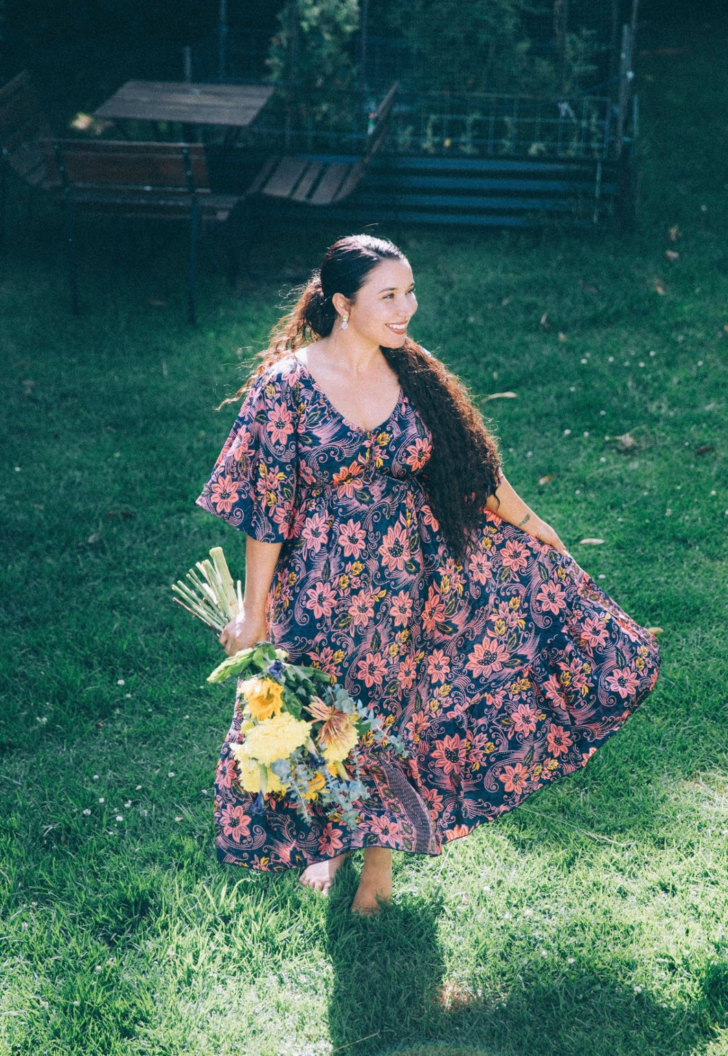 Sunflower Dress ~ Navy