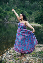 Load image into Gallery viewer, Iris Sun Dress ~ Raspberry and Lilac
