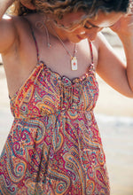 Load image into Gallery viewer, Iris Sun Dress ~ Peach with gold fleck
