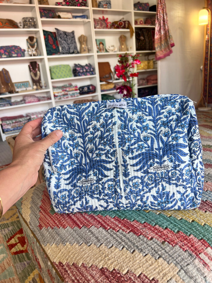 Sunshine Tote large - Blue and white