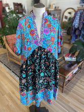 Load image into Gallery viewer, Tessa Dress ~ Turquoise &amp; Black
