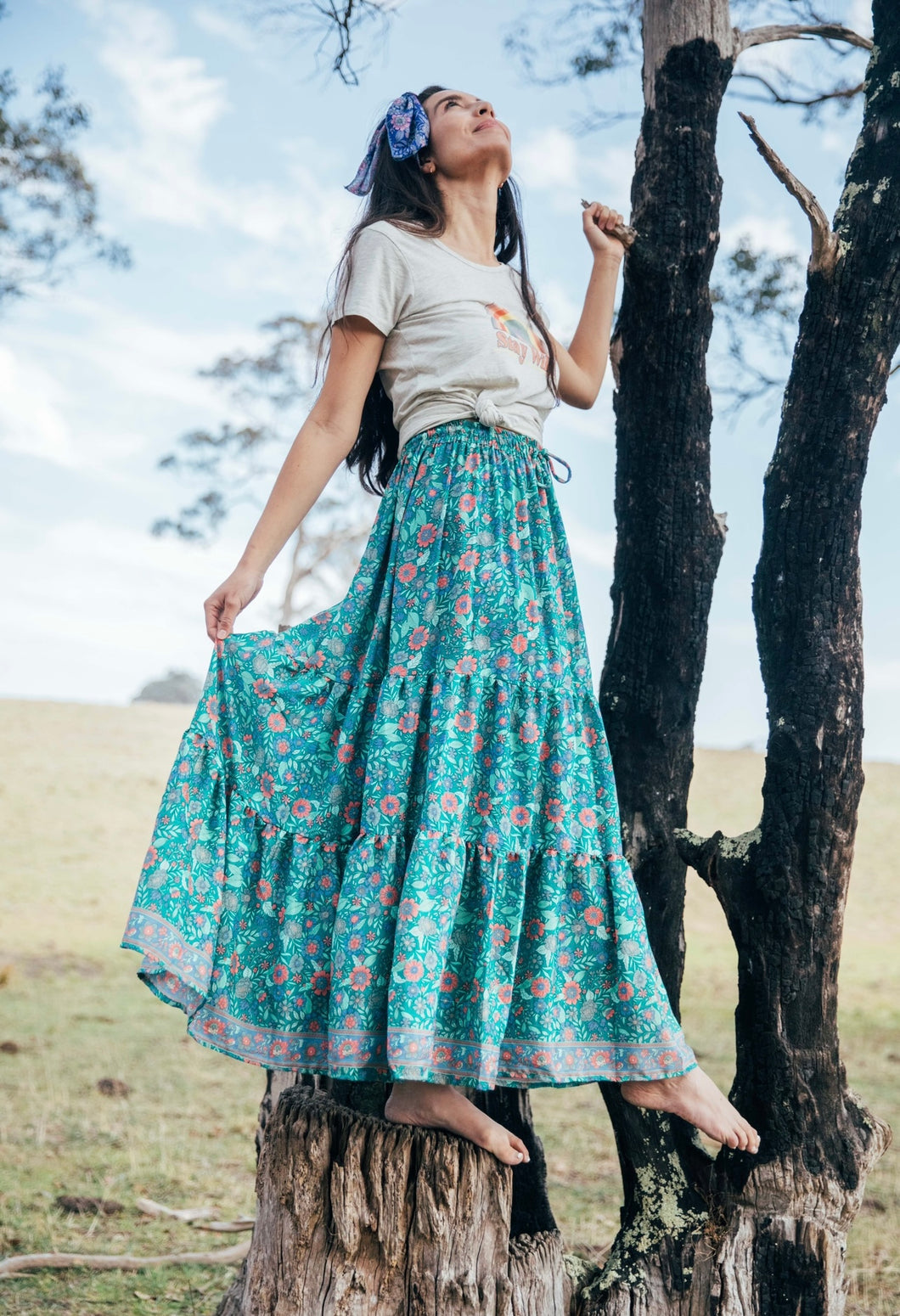 Marigold Skirt ~ Turquoise