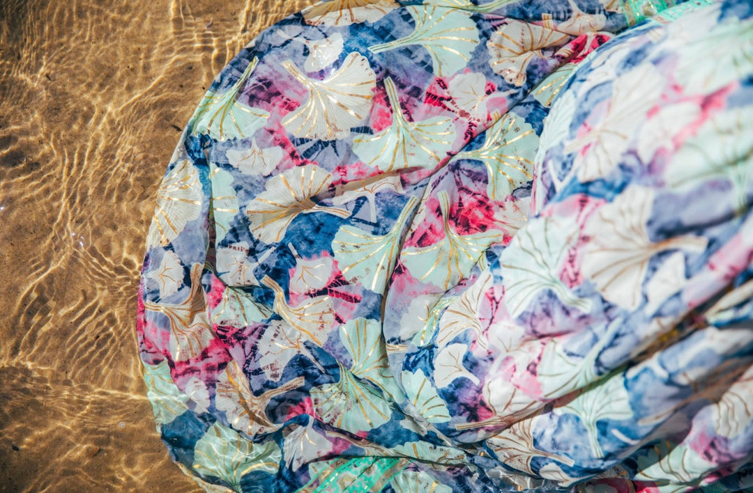 Iris Sun Dress ~ Rainbow with gold fleck
