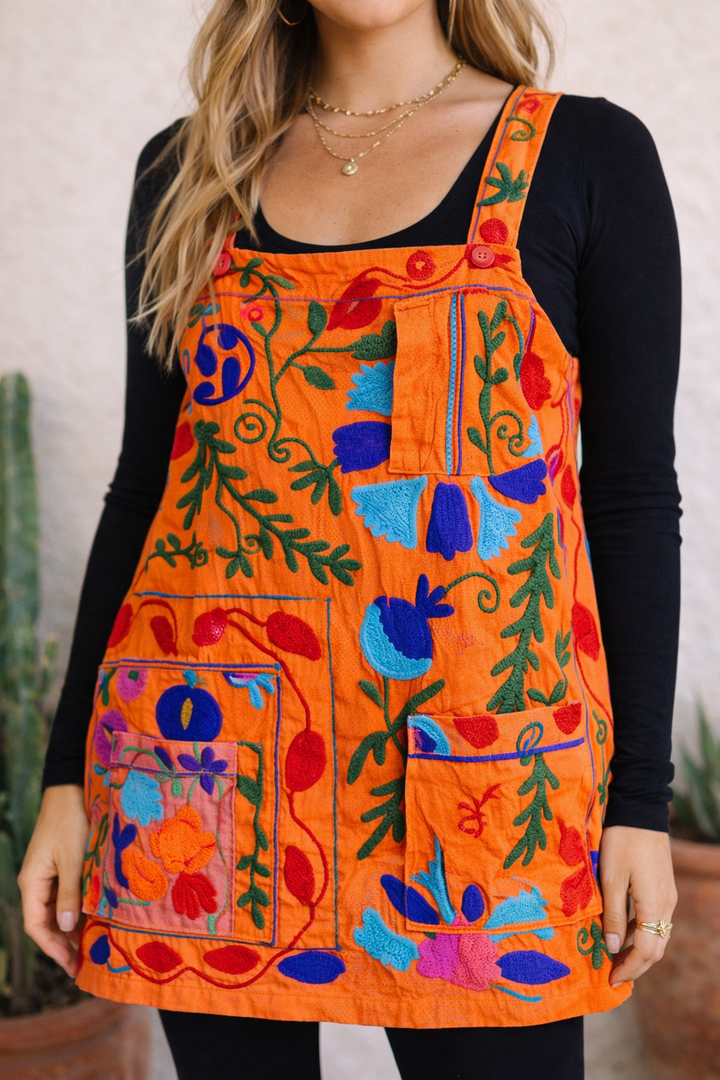 Fly me away Pinafore ~ Peach Large