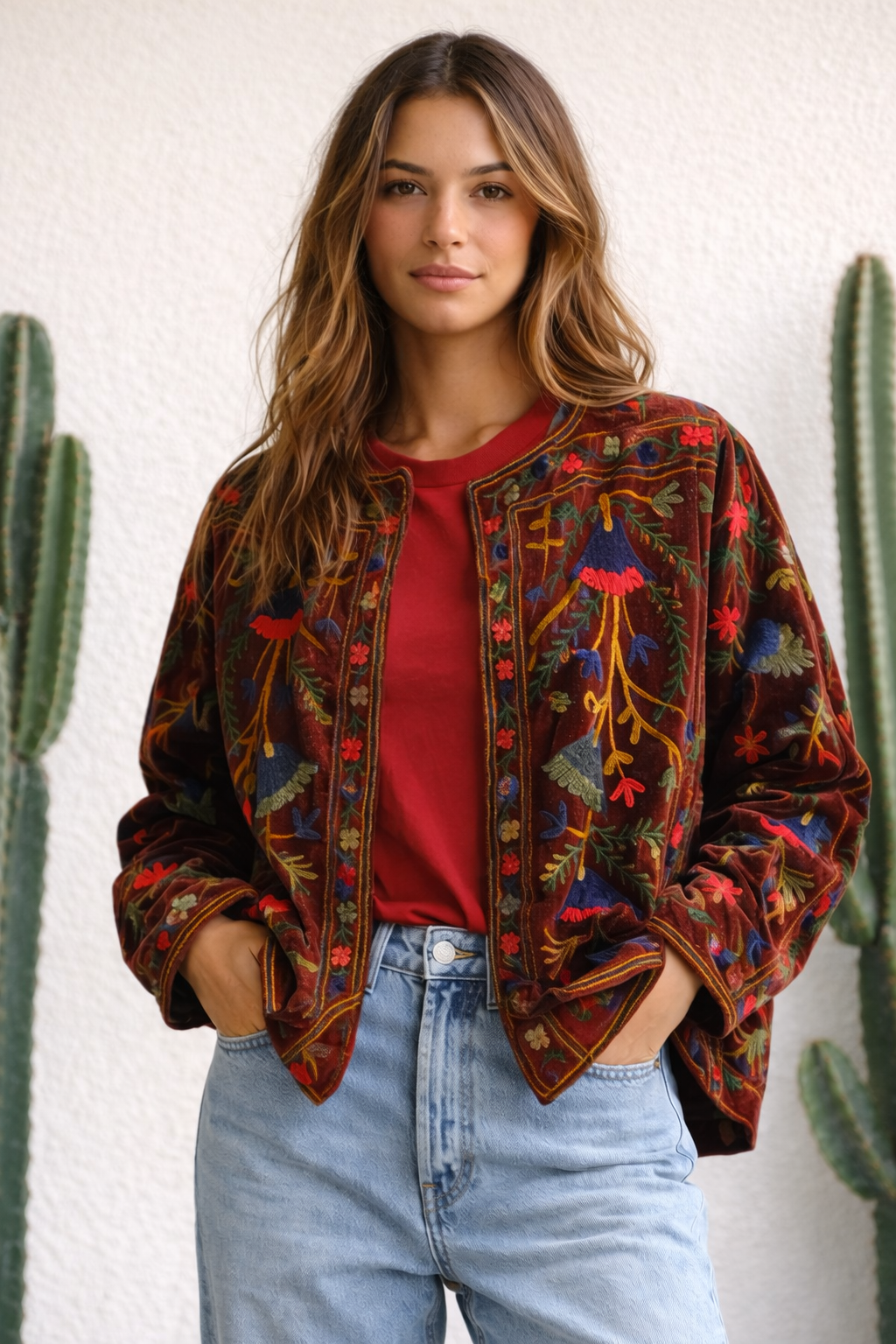 Warm Love velvet jacket  - Chocolate
