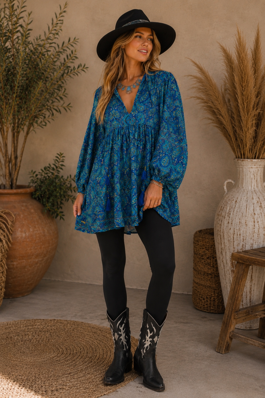 Juno blouse ~ Aqua