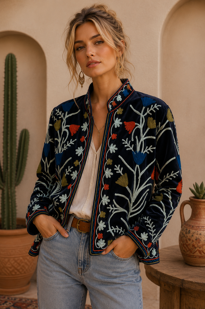 Warm Love velvet jacket - Midnight