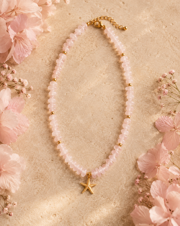 Rose quartz necklace