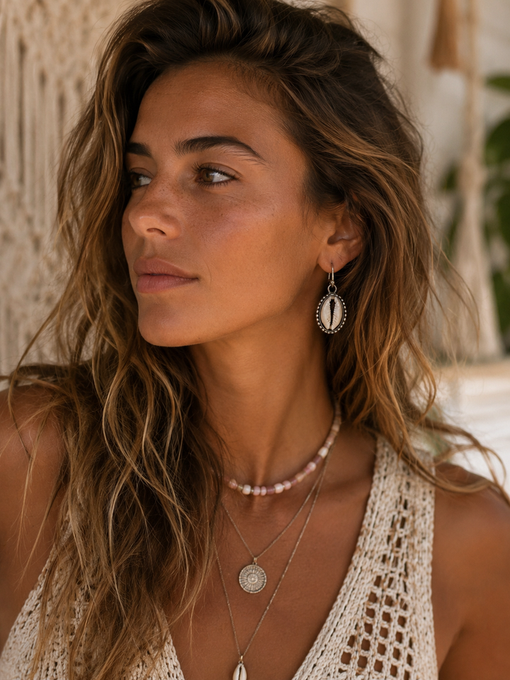 Cowrie shell earrings