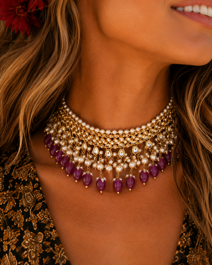 Ruby Moon choker ~  Amethyst