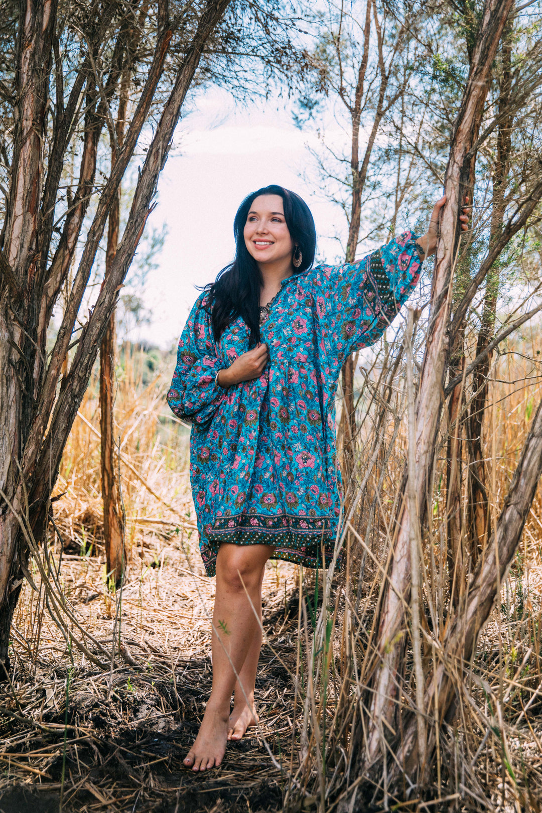 Juno Blouse ~ turquoise