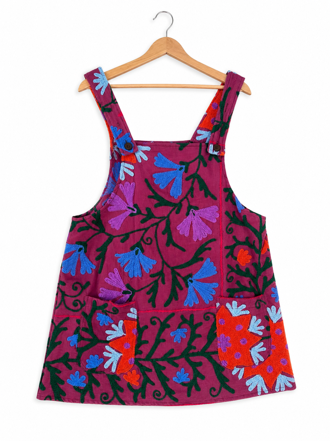 Fly me away Pinafore ~ Plum Large