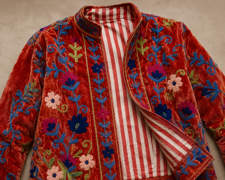 Warm Love velvet jacket - Rust