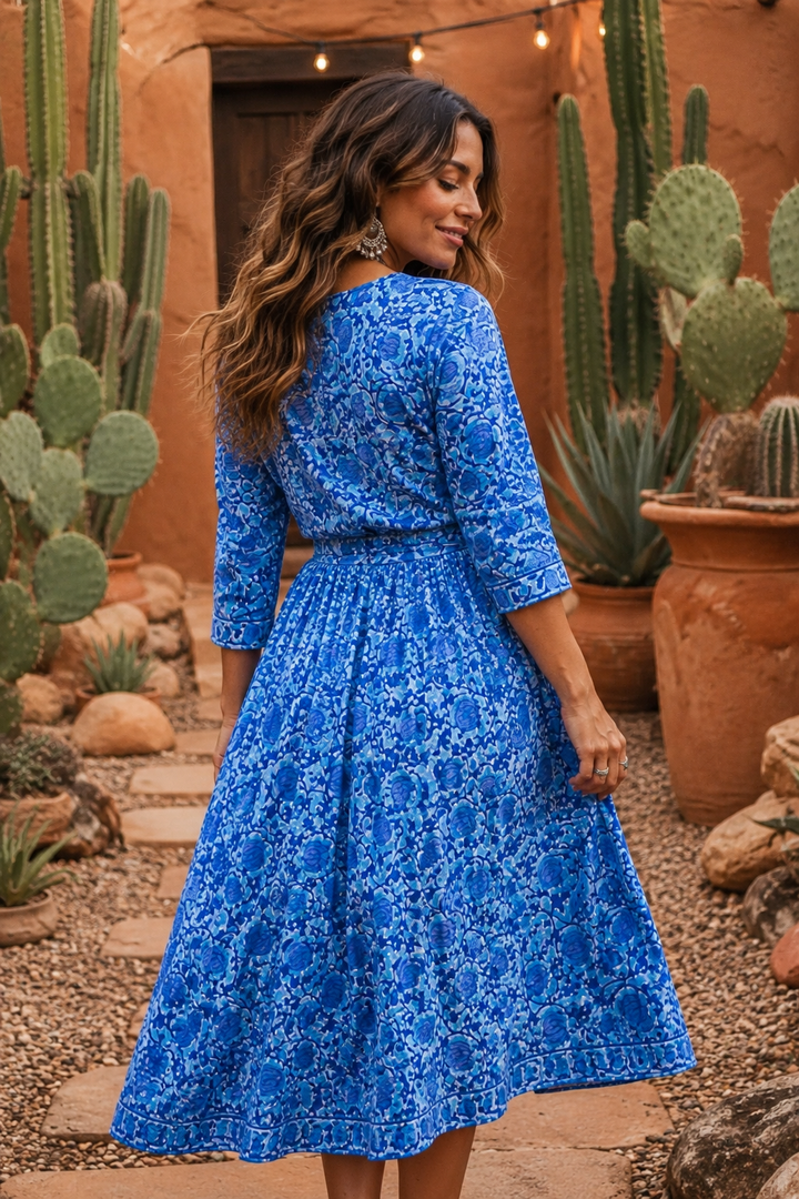 Sienna Sister Dress ~ cornflower blue