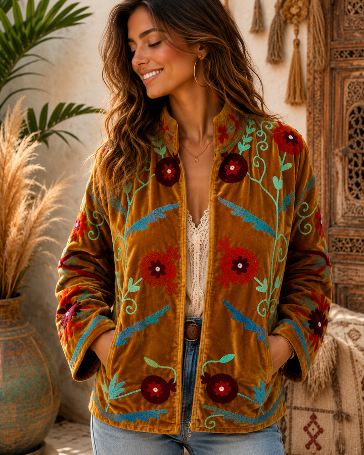 Warm Love velvet jacket  - Mustard