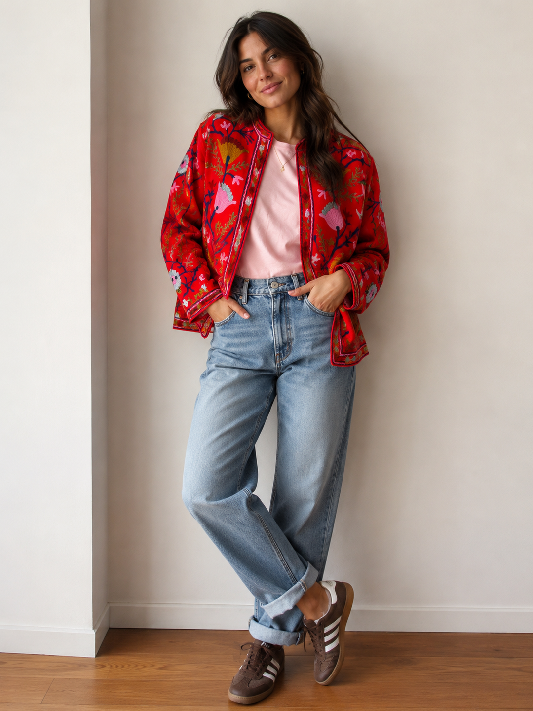 Warm Love velvet jacket  - Firecracker