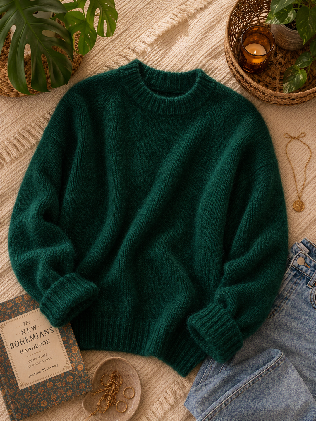 Mohair knit - Emerald