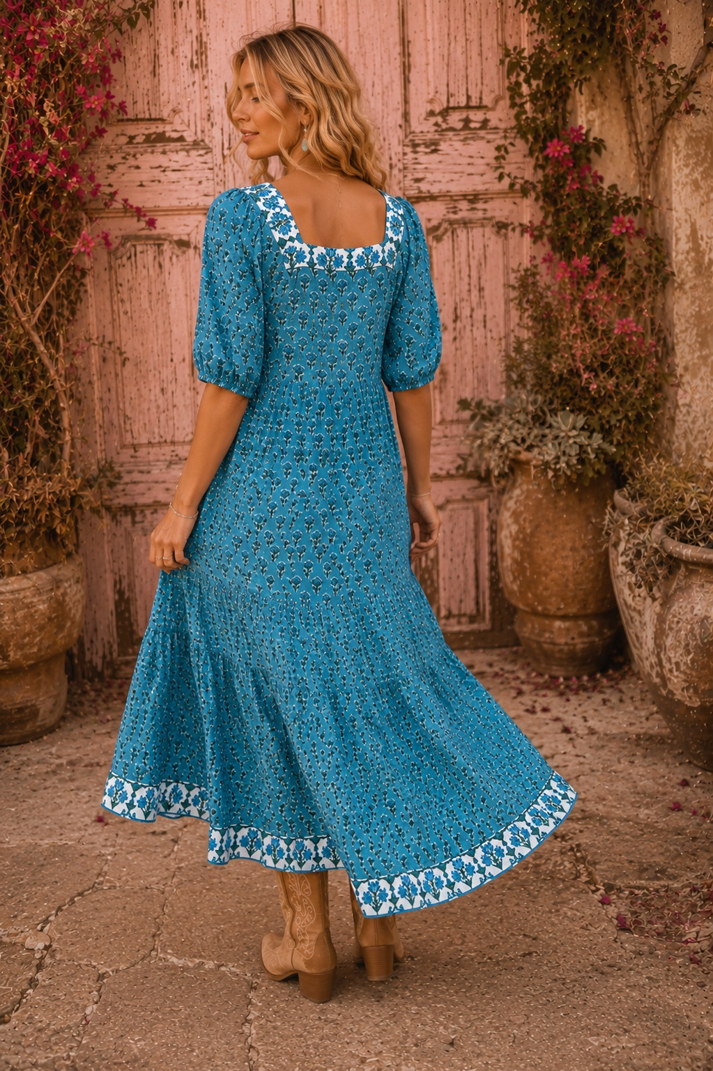 Blossom Dress ~ Teal