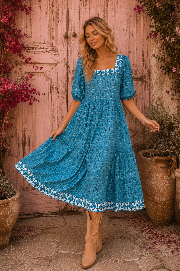 Blossom Dress ~ Teal
