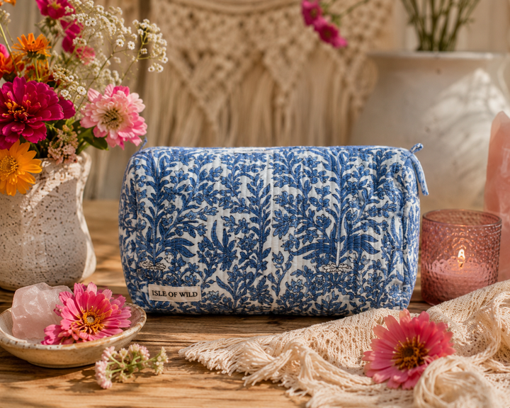 Sunshine Tote large - Blue and white