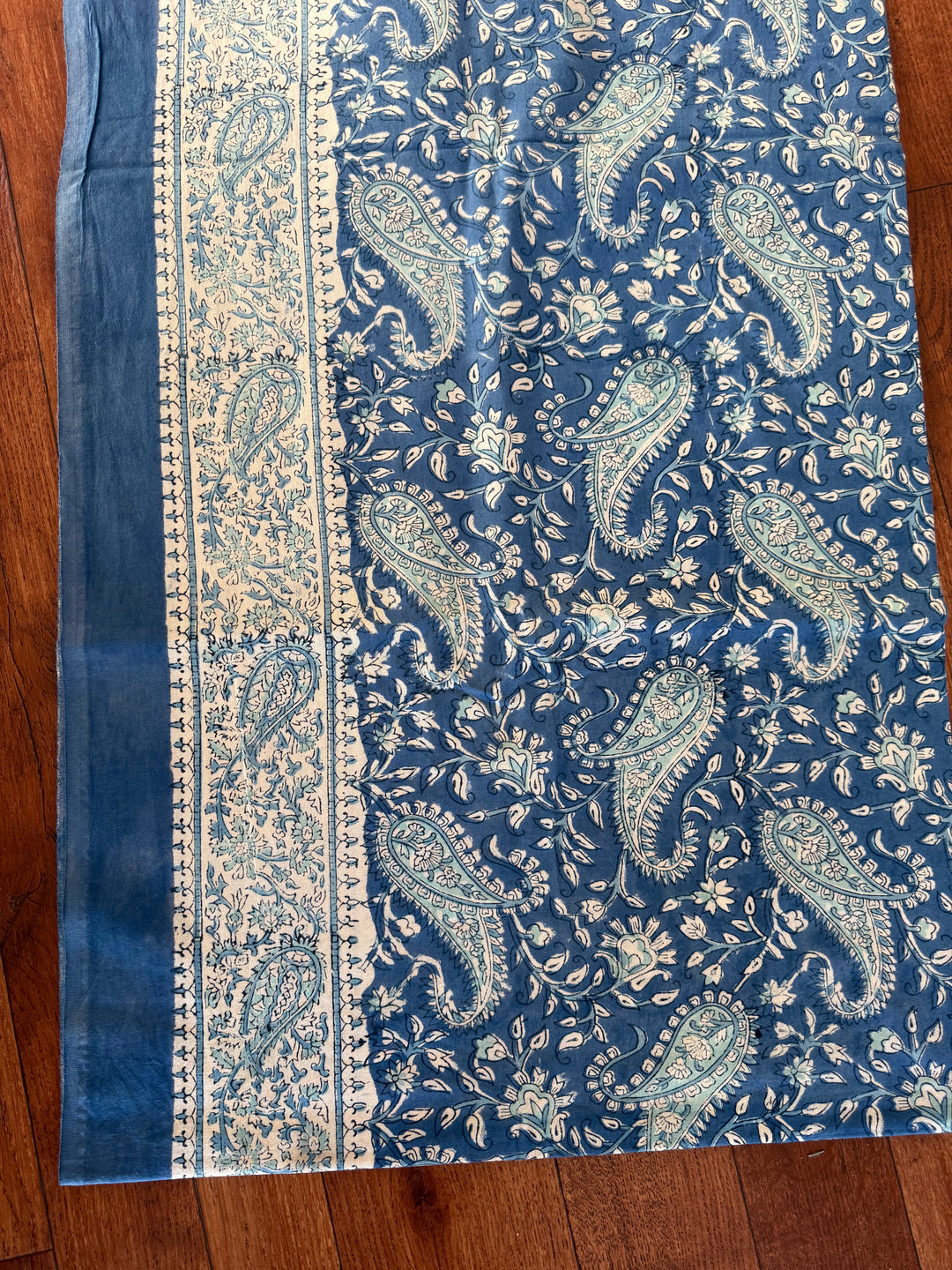 Wild bloom Throw ~ Blue Paisley