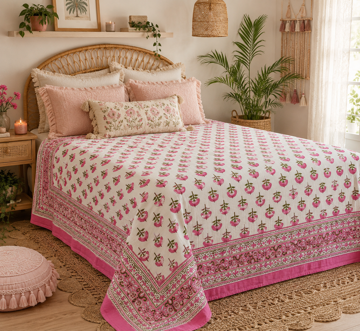 Wild bloom Throw ~ Pink