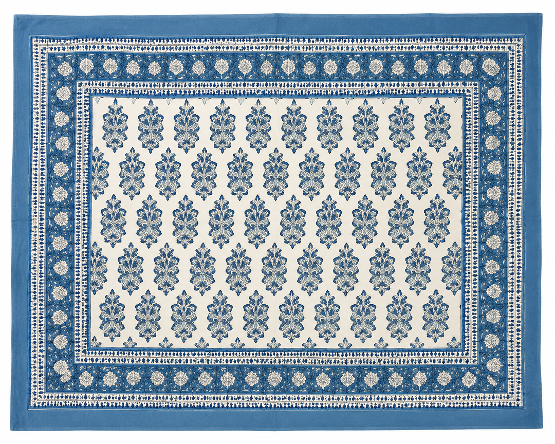 Wild bloom Throw ~ Blue Motif