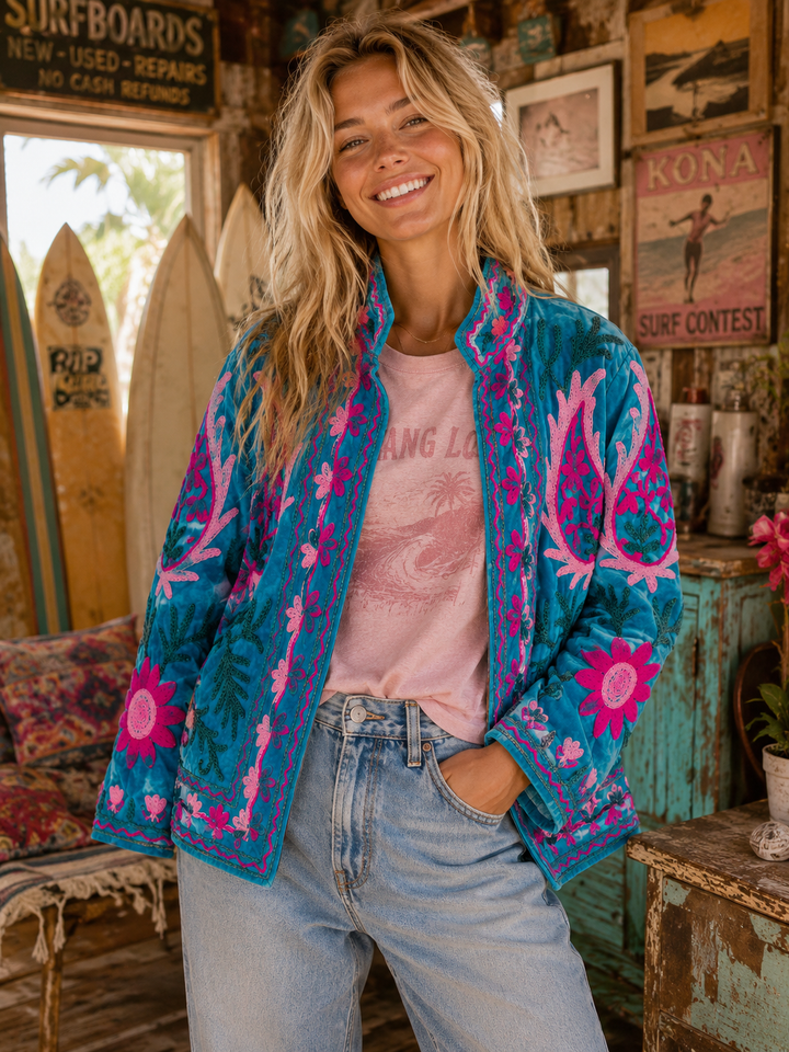 Warm Love velvet jacket  - Mermaid