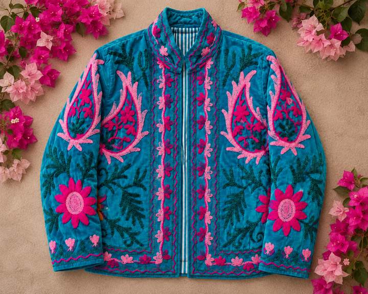 Warm Love velvet jacket  - Mermaid