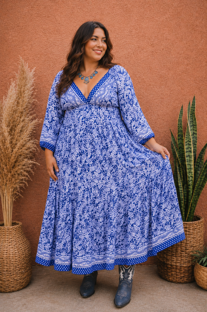 Valentina Dress ~ China blue