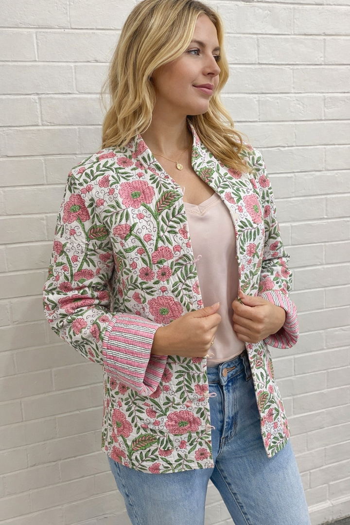 Violet reversible jacket ~ White