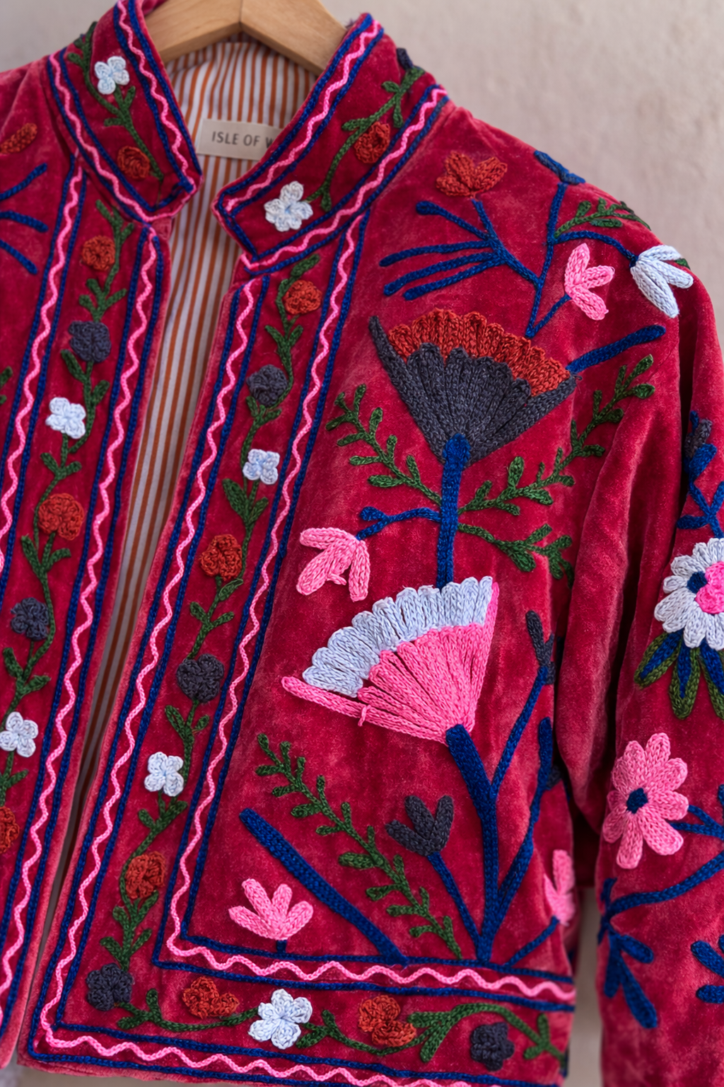 Warm Love velvet jacket  - Crimsom