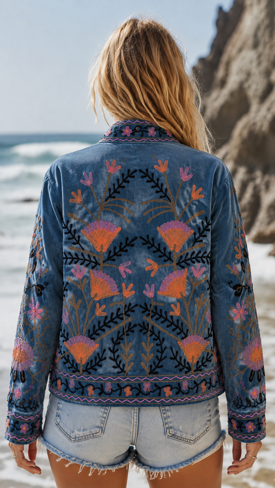 Warm Love velvet jacket - Blue