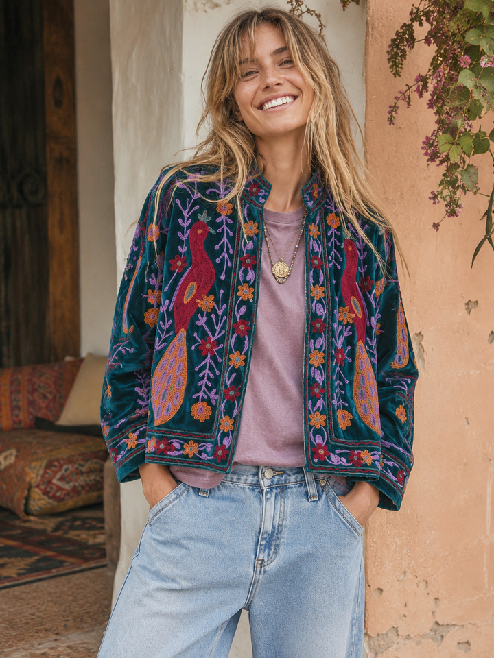 Warm Love velvet jacket - Teal