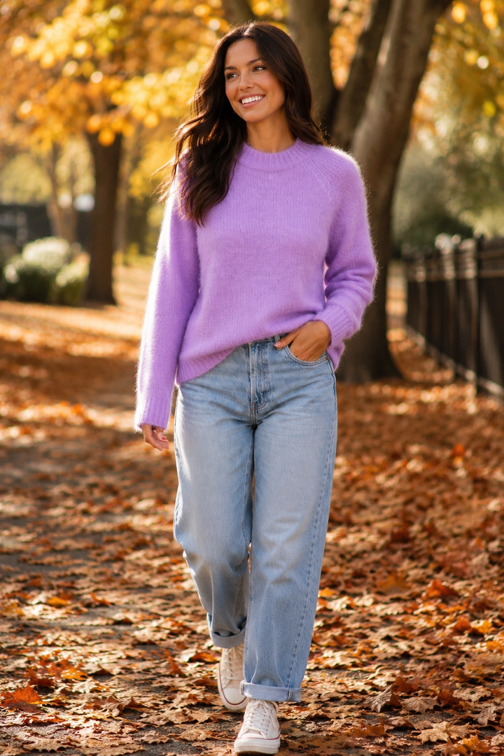 Mohair knit - Mauve