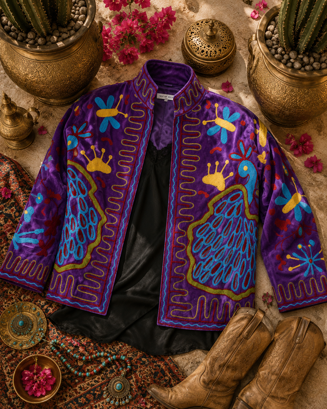 Warm Love velvet jacket - Jacaranda
