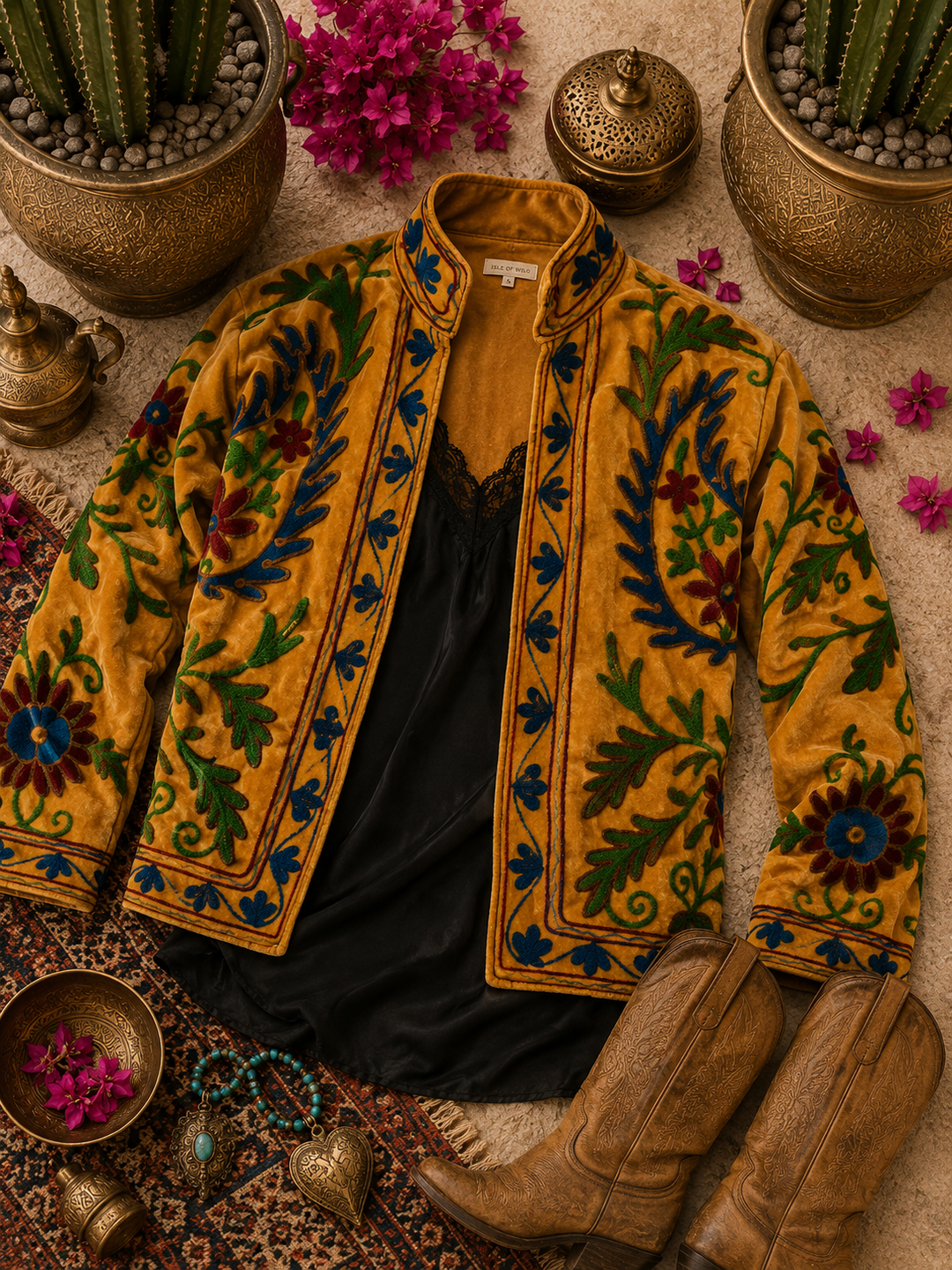 Warm Love velvet jacket - Gold