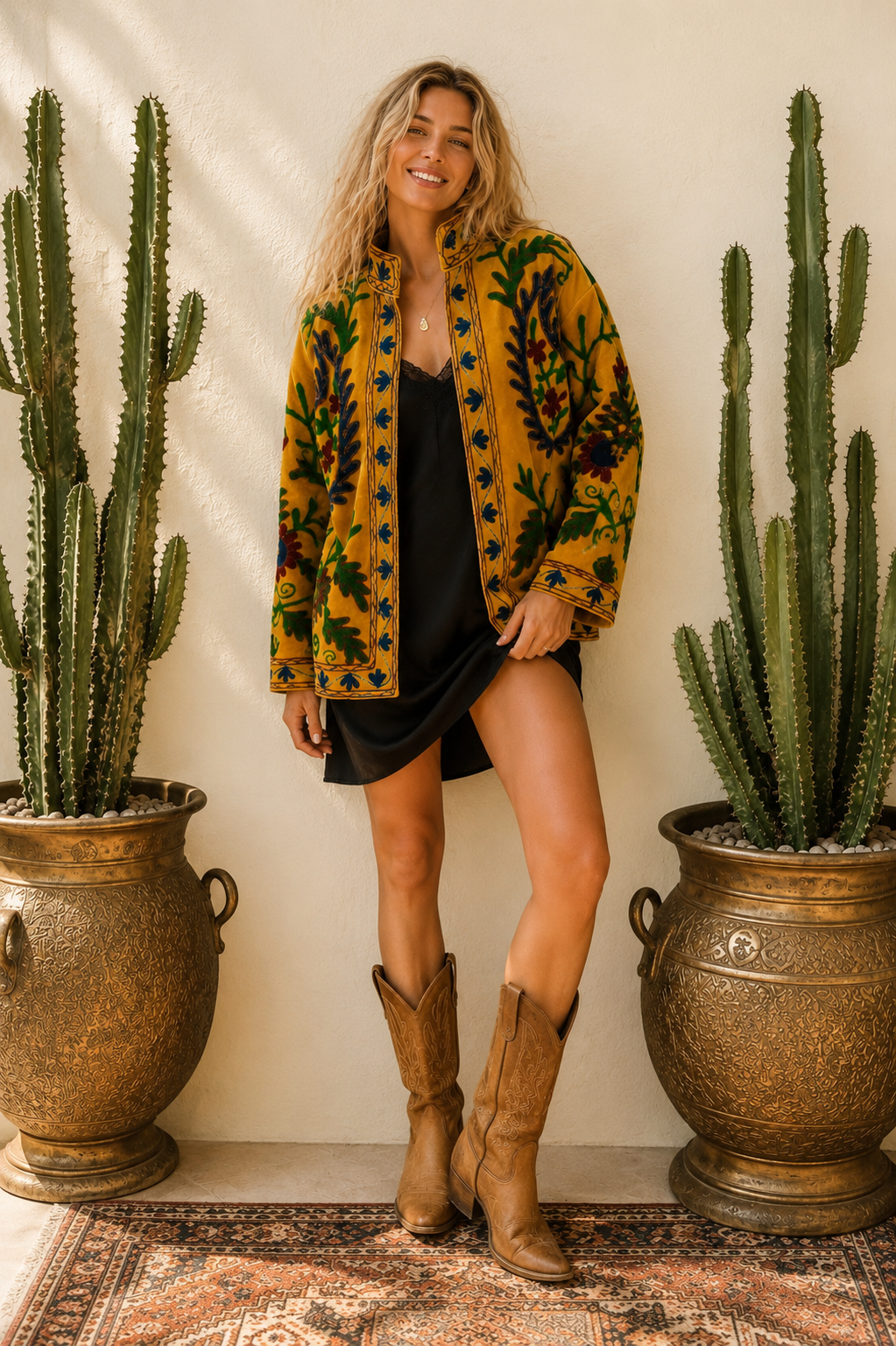 Warm Love velvet jacket - Gold