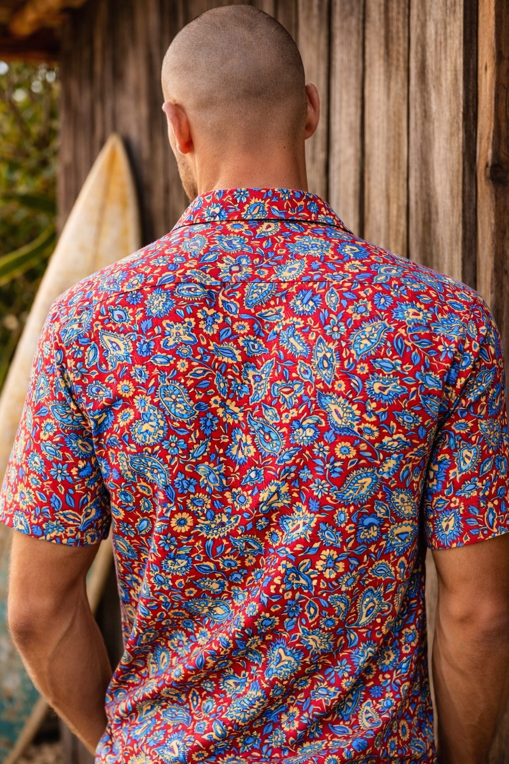 Rad dad silk shirt ~ Red
