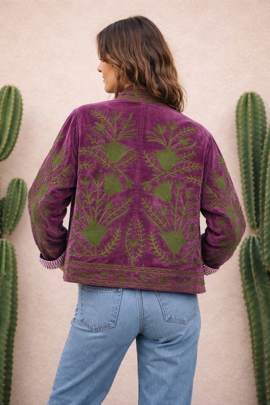 Warm Love velvet jacket - Plum