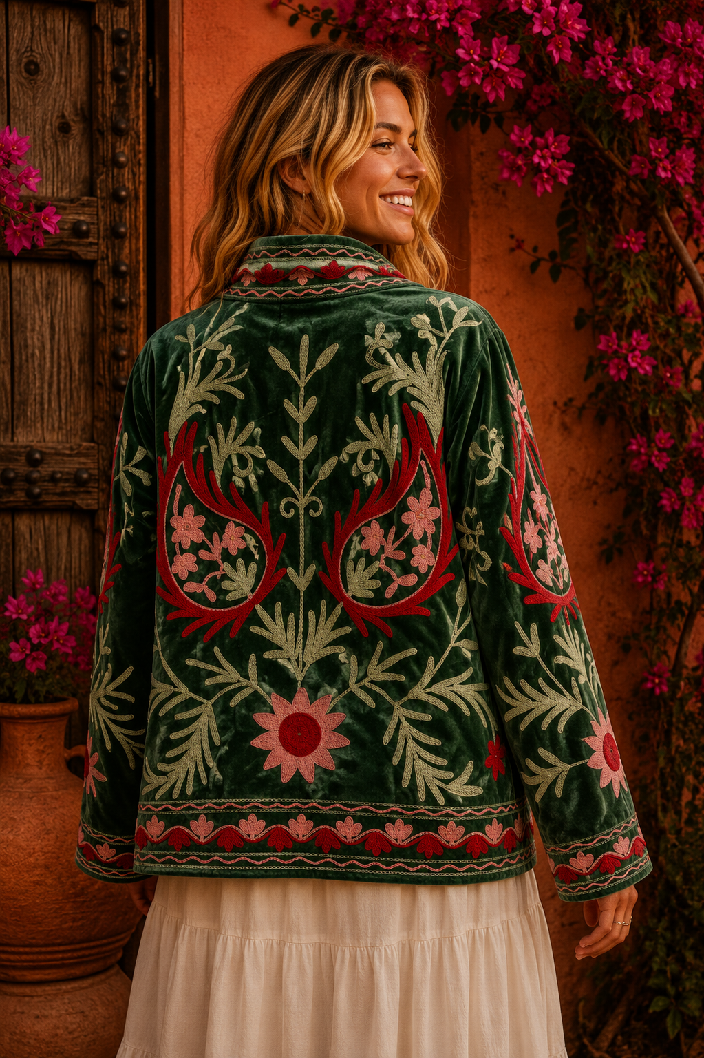 Warm Love velvet jacket - Green