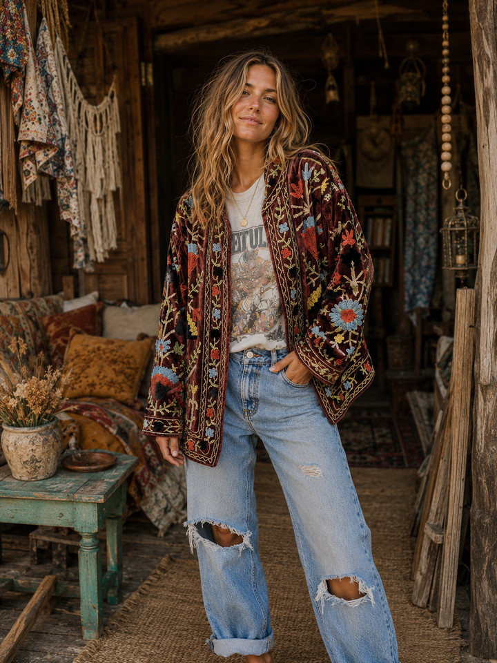 Warm Love Velvet Jacket - Coco